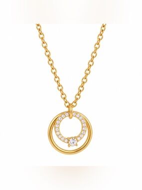 Crystal Double Circle Necklace D202